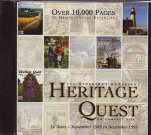 Heritage Quest Magazine 1985-1999; CD-ROM