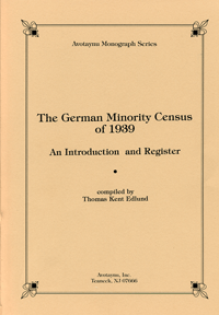 The German Minority Census of 1939: An Introduction and Register