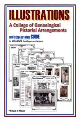 Illustrations, A Collage of Genealogical Pictorial Arrangements, and step-by-step guide to sequence family presentations